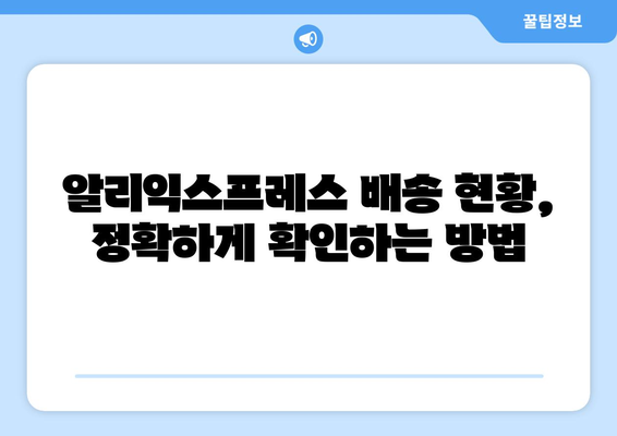 알리익스프레스 배송조회| 기다림의 고통, 이제 그만! | 빠르고 정확한 배송 현황 확인 방법