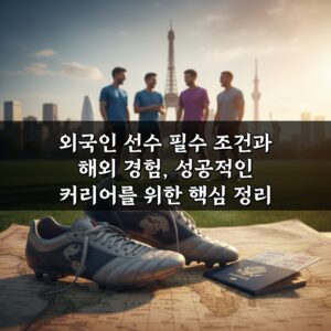 외국인 선수 필수 조건과 해외 경험, 성공적인 커리어를 위한 핵심 정리